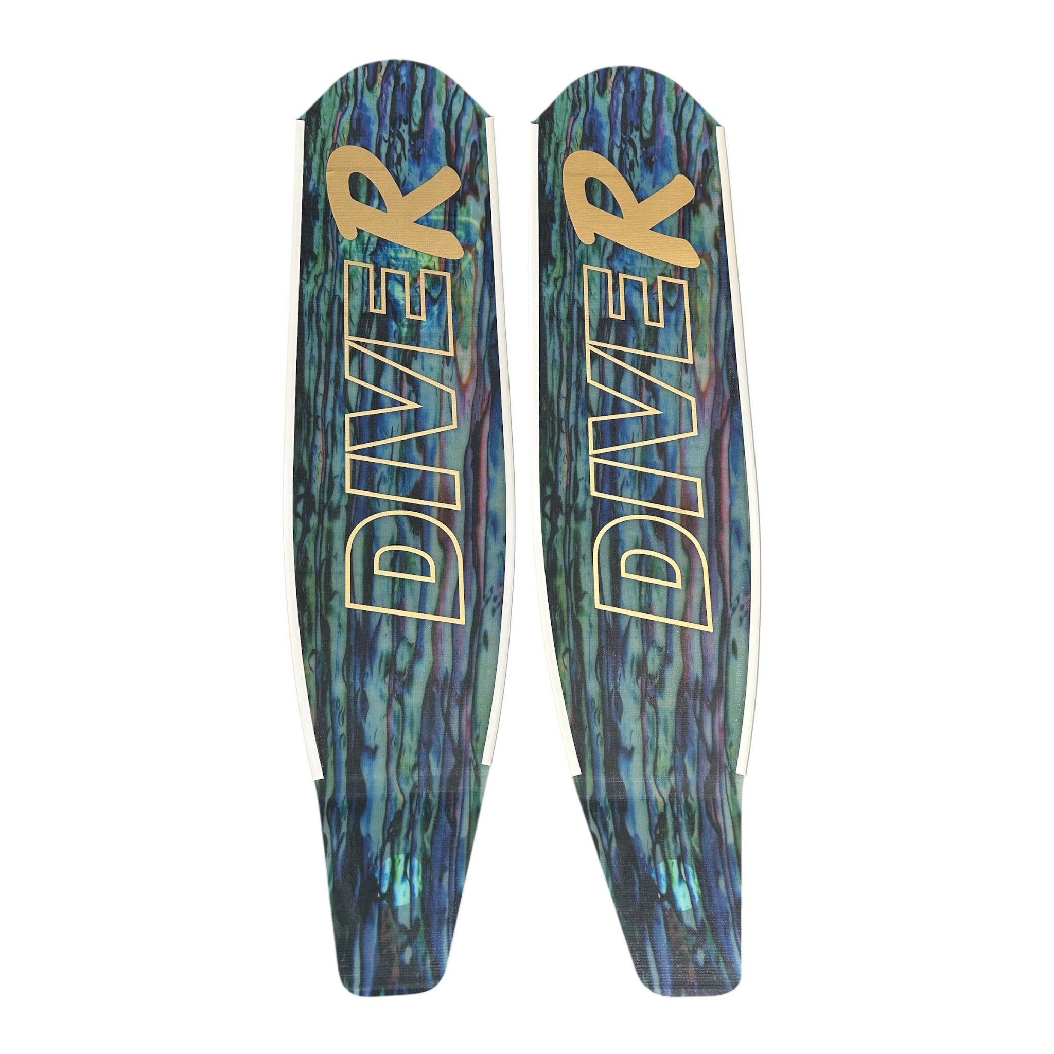 DiveR Composite Fins - Paua (white rails)