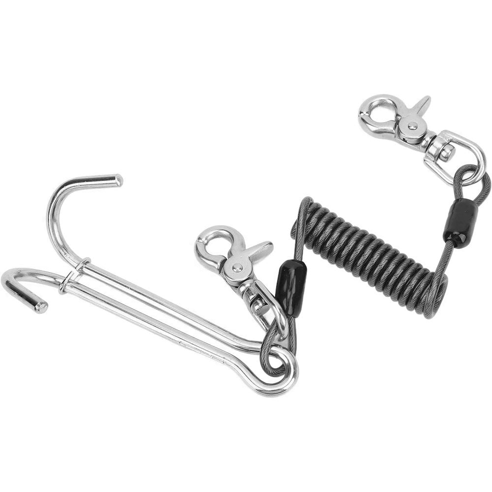 Cressi Reef Hook SS Coiled Lanyard