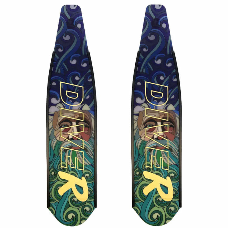 DiveR Carbon Fibre Fins - Blue Neptune