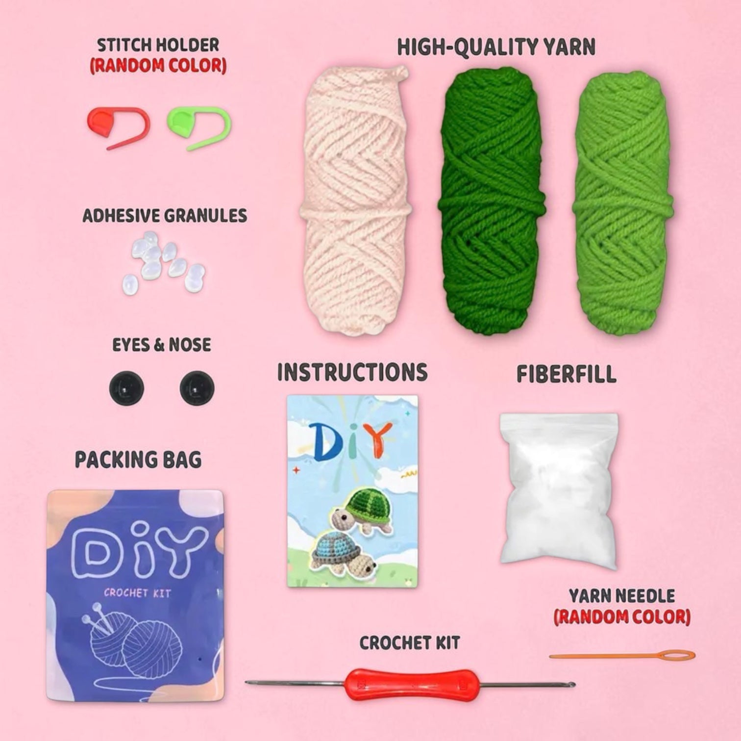 Turtle Crotchet Kit, DIY