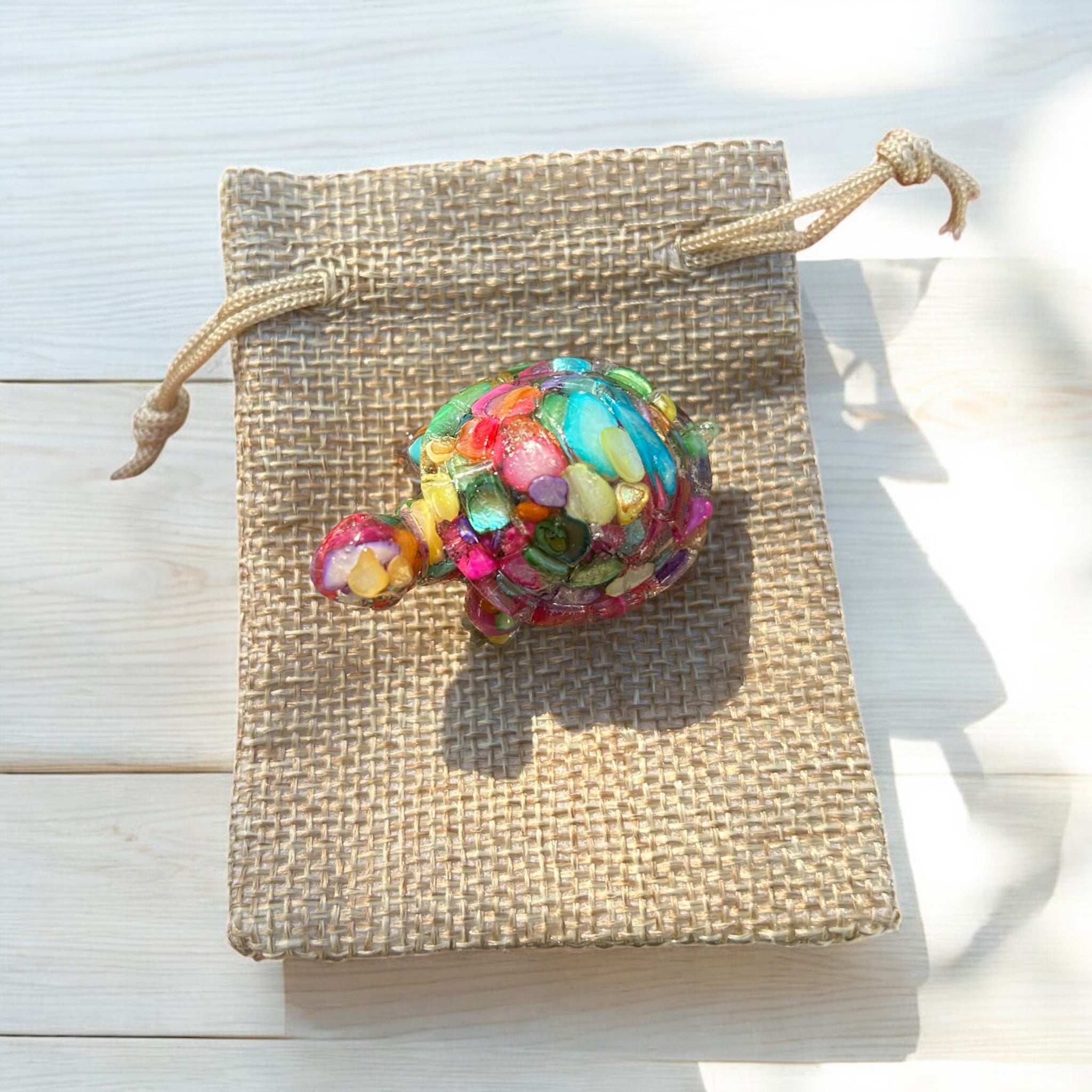 Crystal Turtle Pocket Totem – Gift Bag Set