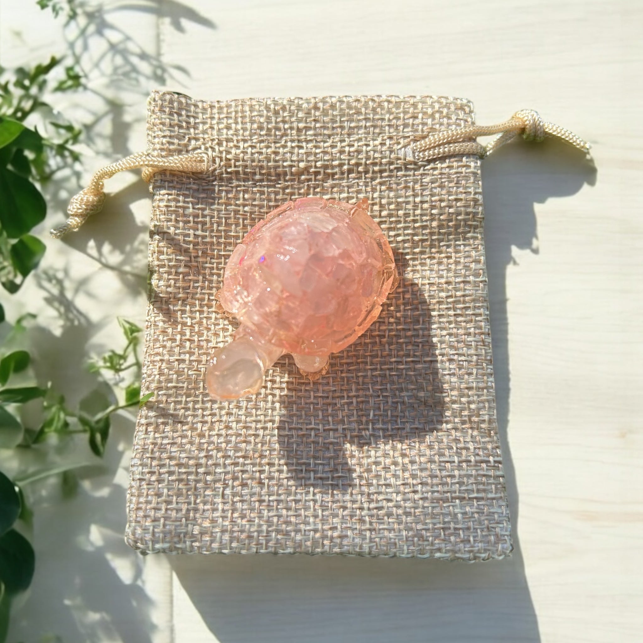 Crystal Turtle Pocket Totem – Gift Bag Set