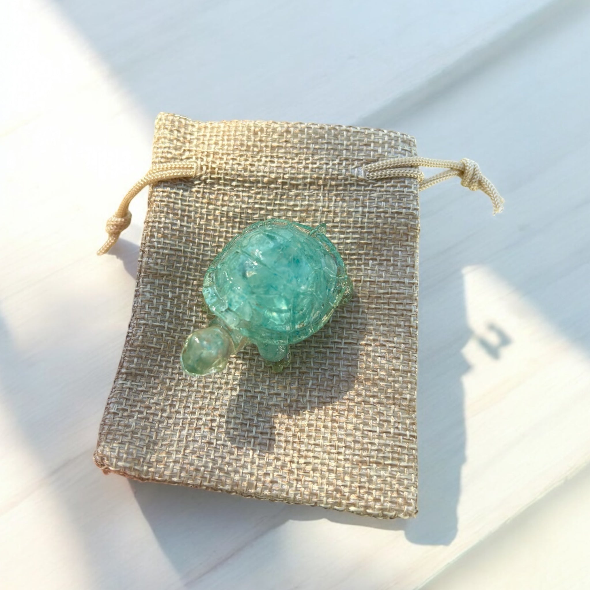 Crystal Turtle Pocket Totem – Gift Bag Set