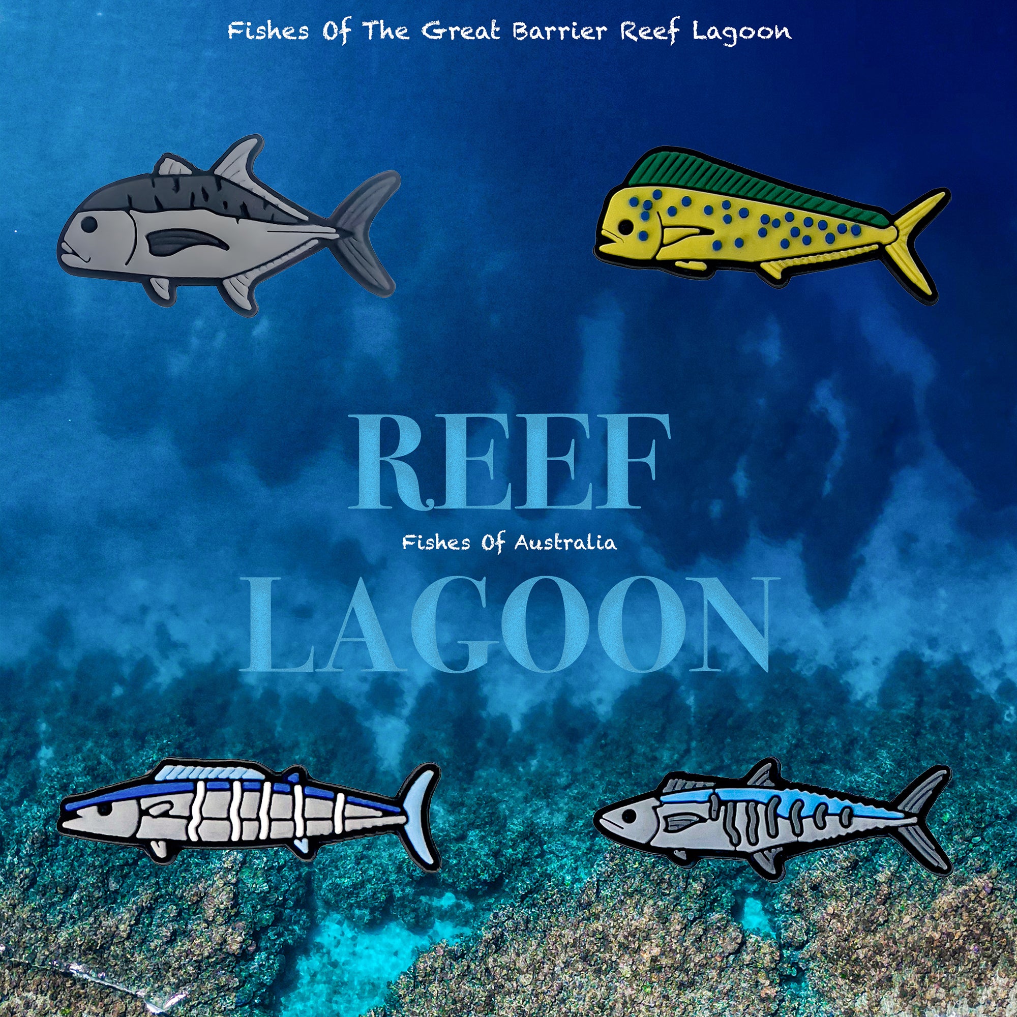 Reef Lagoon Fish Charms x4
