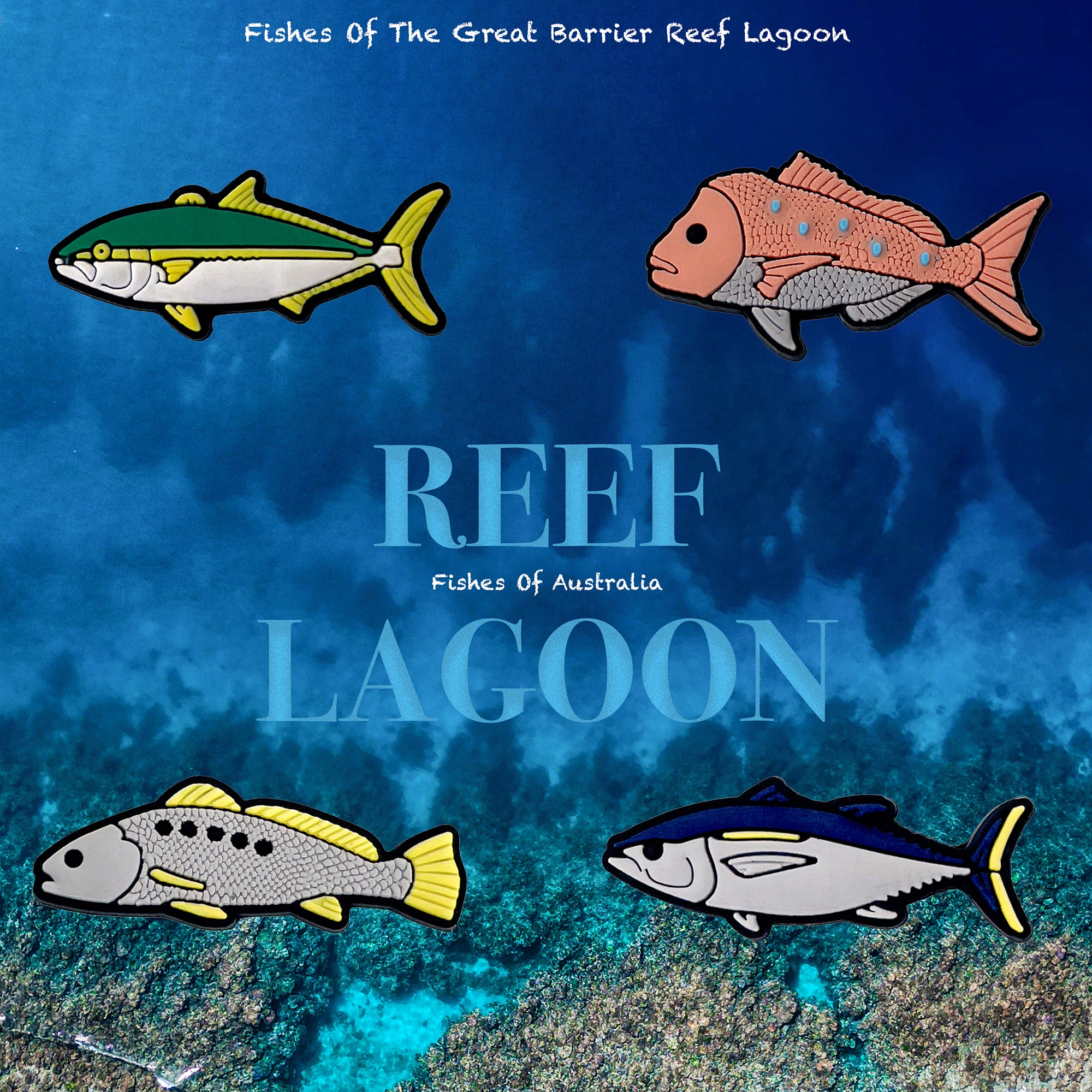 Reef Lagoon Fish Charms x4