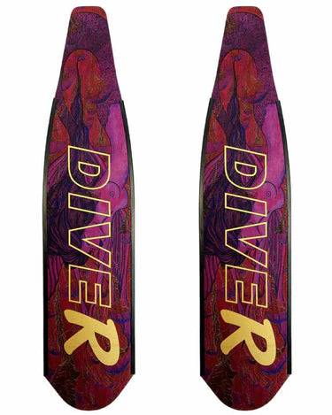 DiveR composite fins - Pink Mermaid