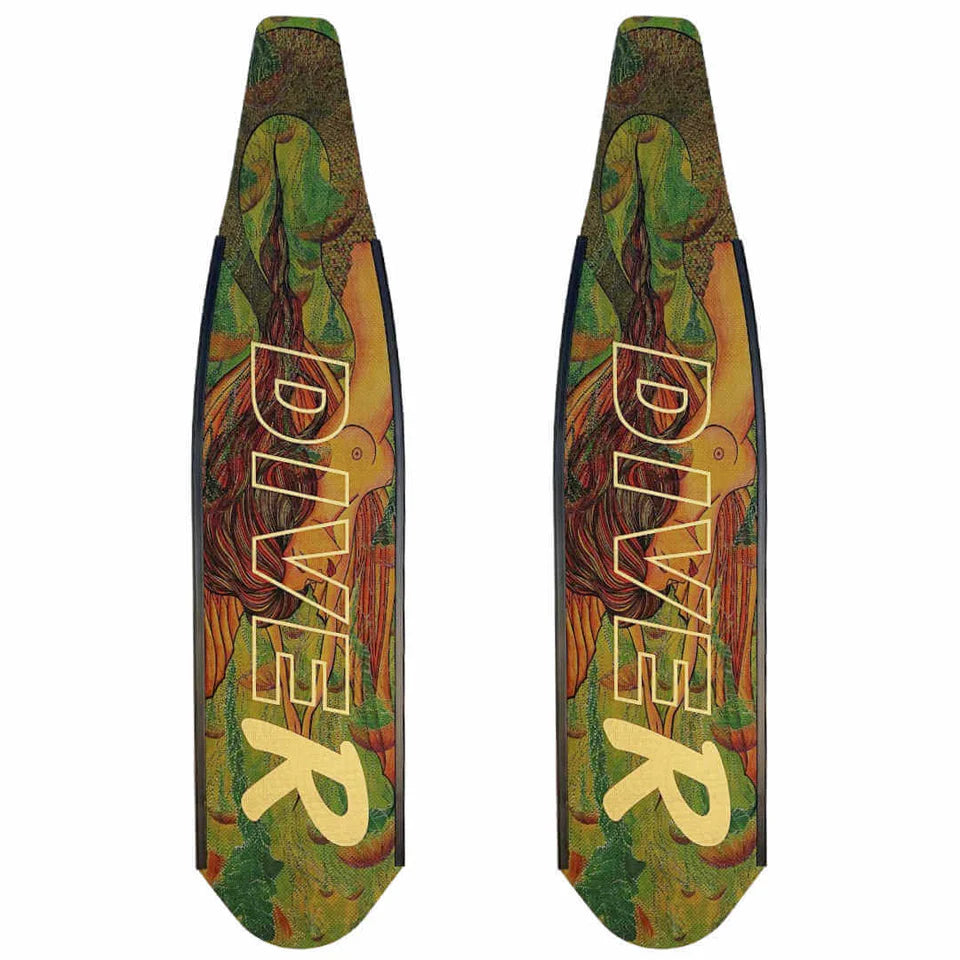DiveR composite Fins - Green Mermaid 1