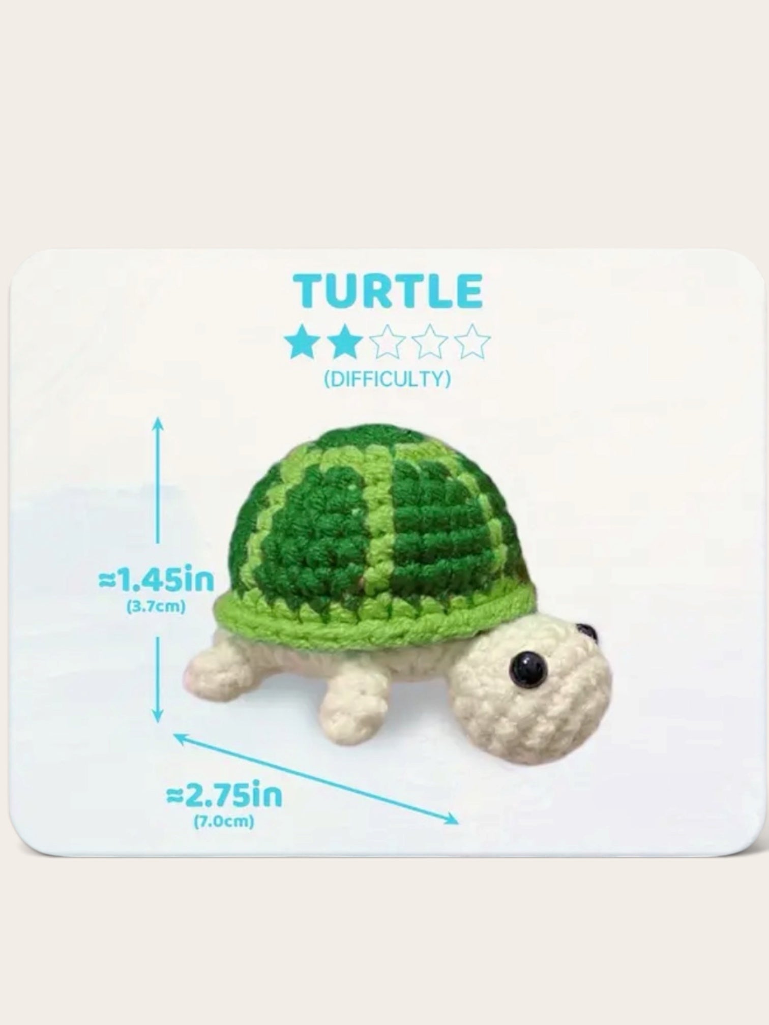 Turtle Crotchet Kit, DIY