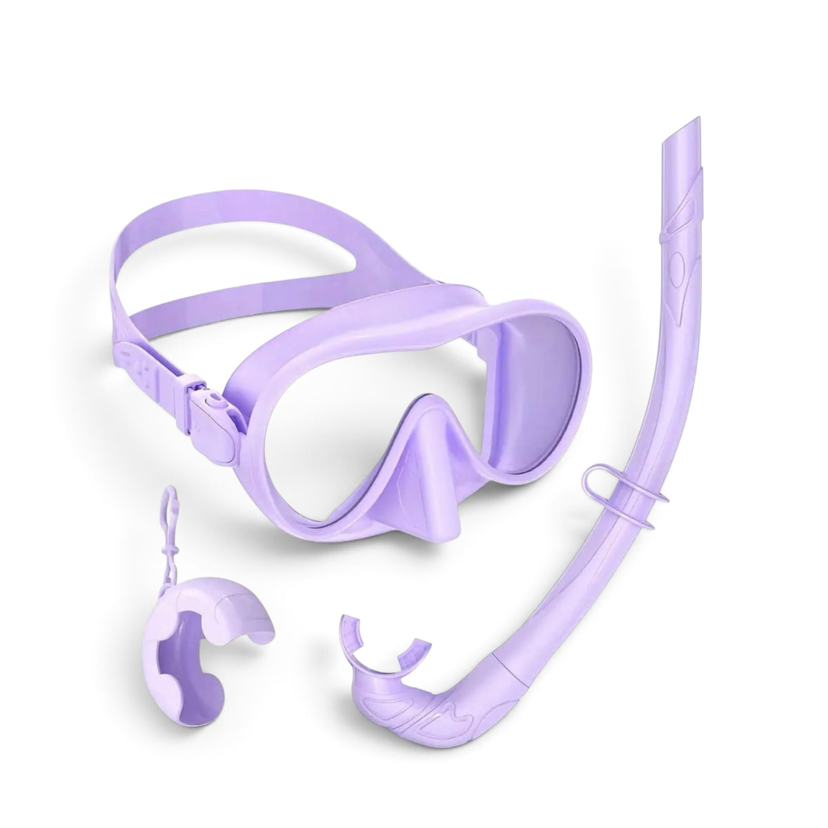 Pastel Lavender Mask and Snorkel Combo Set
