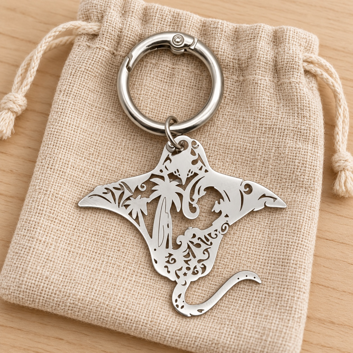 Manta Ray keycharm