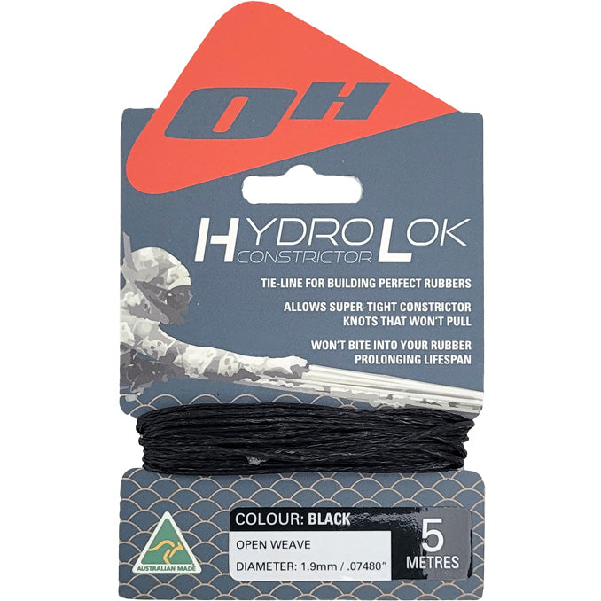 OCEAN HUNTER HYDROLOK CONSTRICTOR LINE BLACK 1.9mm x 5m PACK