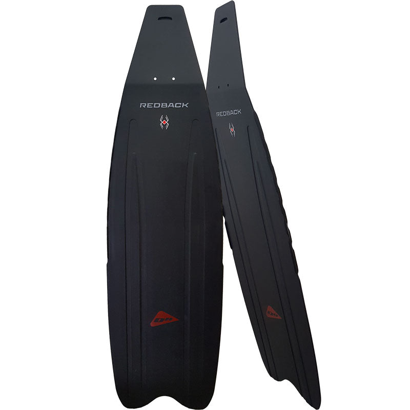 Ocean Hunter Redback Blades
Black swim fins with Redback branding on a white background