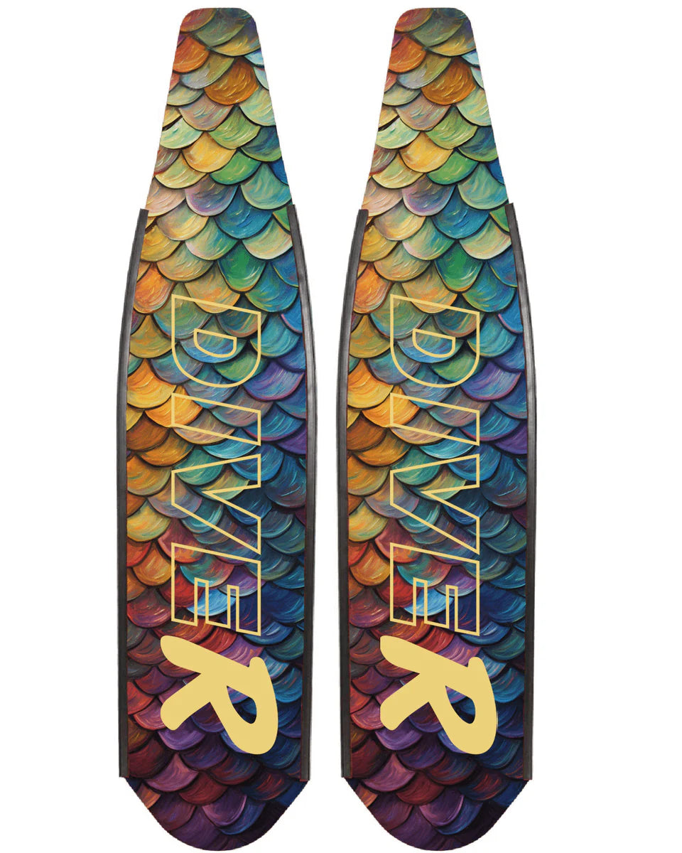 DiveR Composite Fins -  Parrot Scale