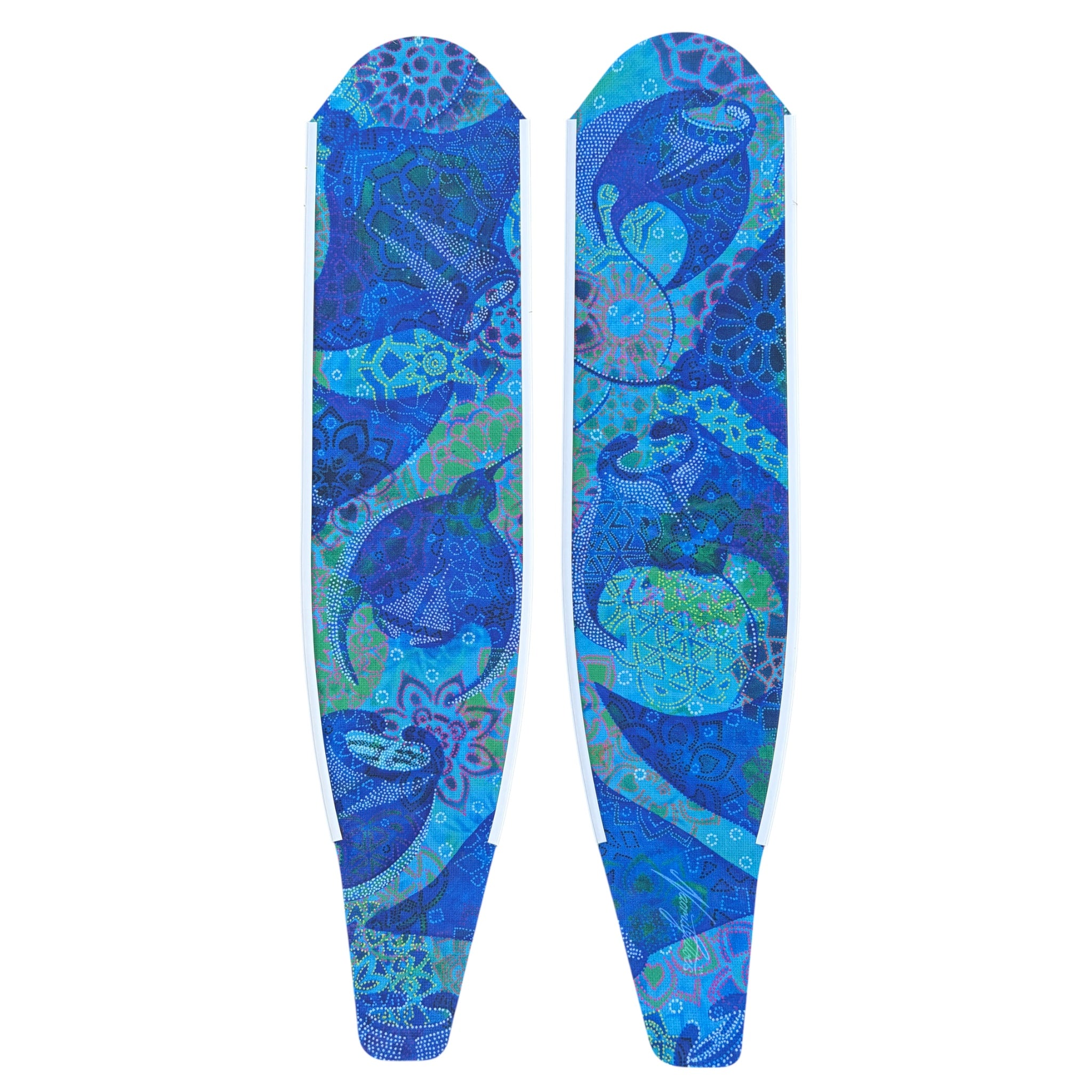 DiveR Carbon Fibre Fins - Manta (White Rails)