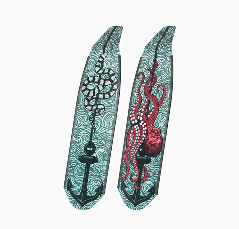 Diver Composite Fins - Octopus and  Anchor