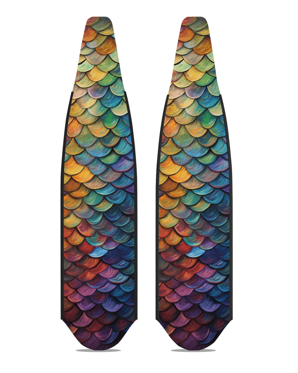 DiveR composite fins - Parrot fish scale